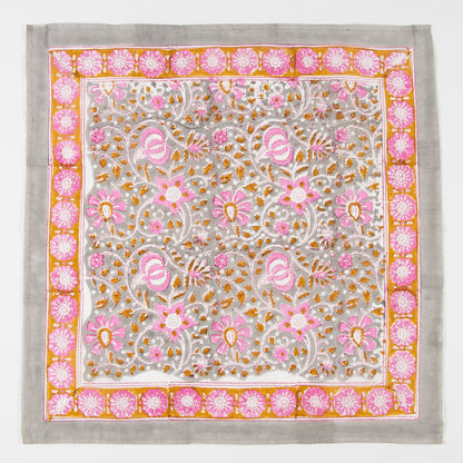 100% Cotton Hand Block Floral Printed Hair Bandana for Women