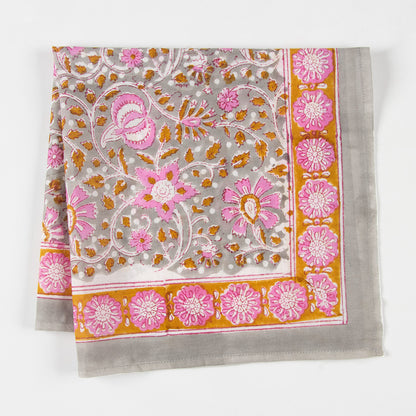 100% Cotton Hand Block Floral Printed Hair Bandana for Women