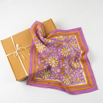 Indian Hand Printed Cotton Floral Print Hair Bandana