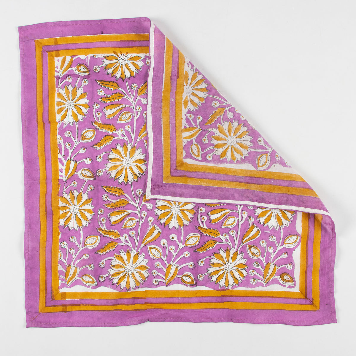 Indian Hand Printed Cotton Floral Print Hair Bandana
