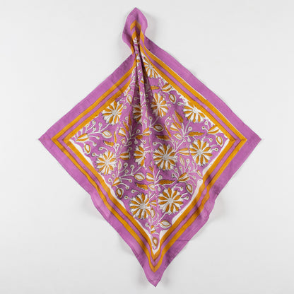 Indian Hand Printed Cotton Floral Print Hair Bandana