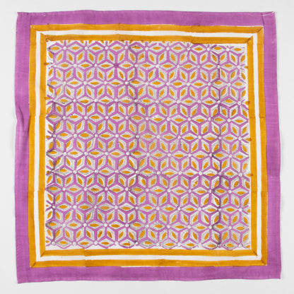 Hand Block Traditional Cotton Jaal Printed Head Bandana With Border