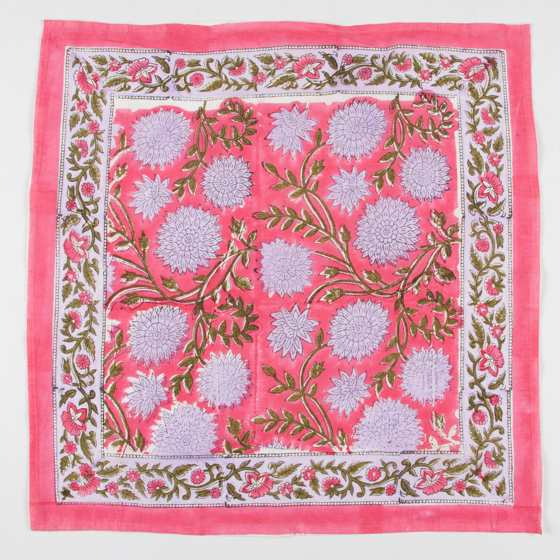 Pink Floral Printed Soft Cotton Head Bandana For Men and Women