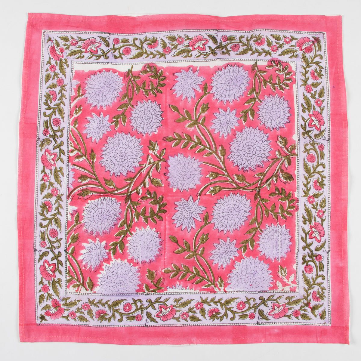 Pink Floral Printed Soft Cotton Head Bandana For Men and Women