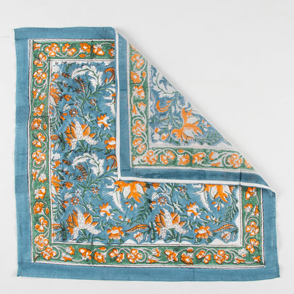 Hand Block Floral Printed Cotton Travel Head Bandana
