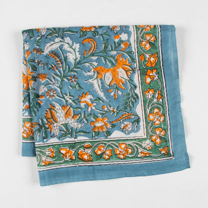 Hand Block Floral Printed Cotton Travel Head Bandana