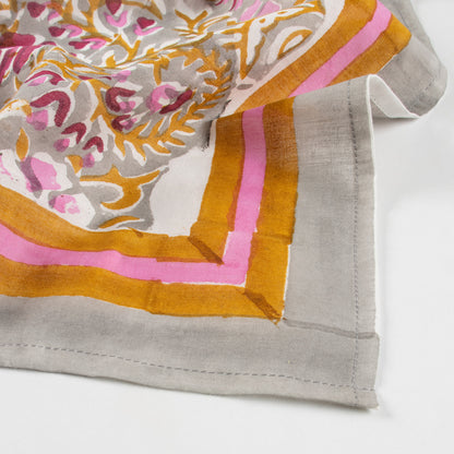 Hand Block Cotton Floral Printed Soft Travel Bandana