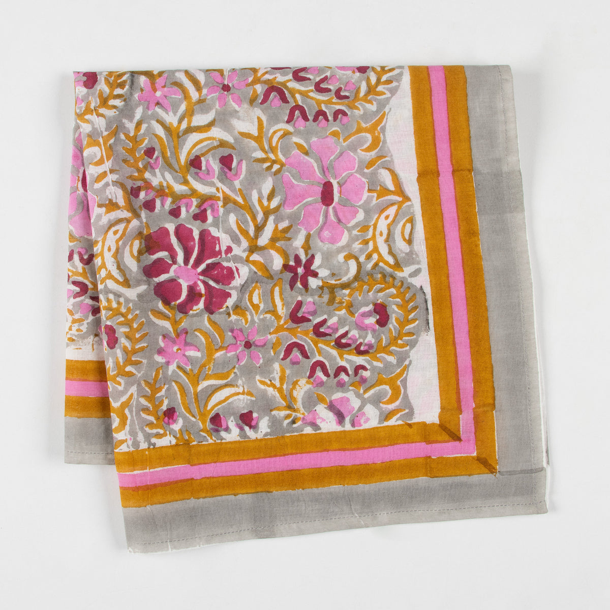Hand Block Cotton Floral Printed Soft Travel Bandana