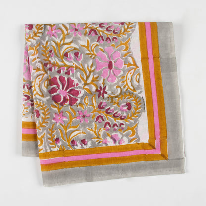 Hand Block Cotton Floral Printed Soft Travel Bandana