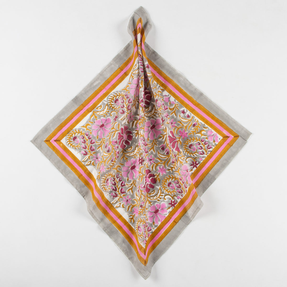 Hand Block Cotton Floral Printed Soft Travel Bandana