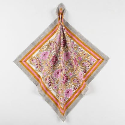 Hand Block Cotton Floral Printed Soft Travel Bandana