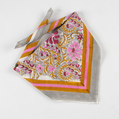 Hand Block Cotton Floral Printed Soft Travel Bandana
