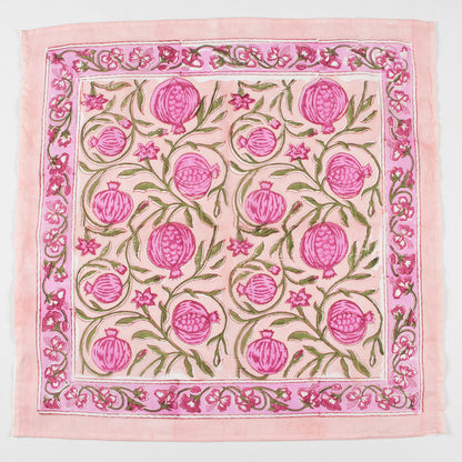 Pink Floral Printed Bandana For Ladies