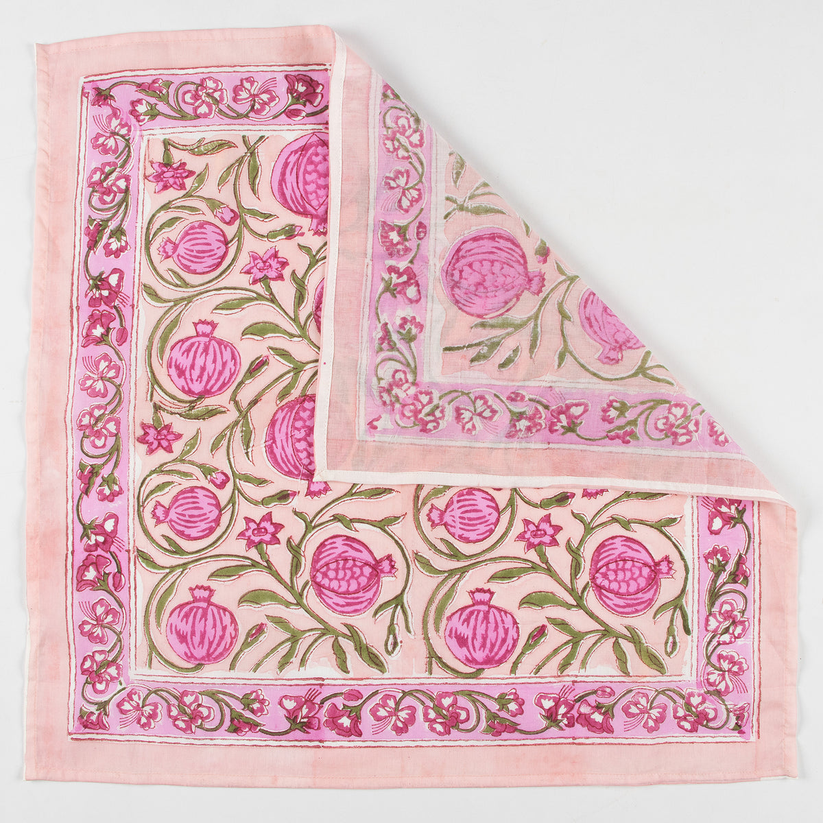 Pink Floral Printed Bandana For Ladies