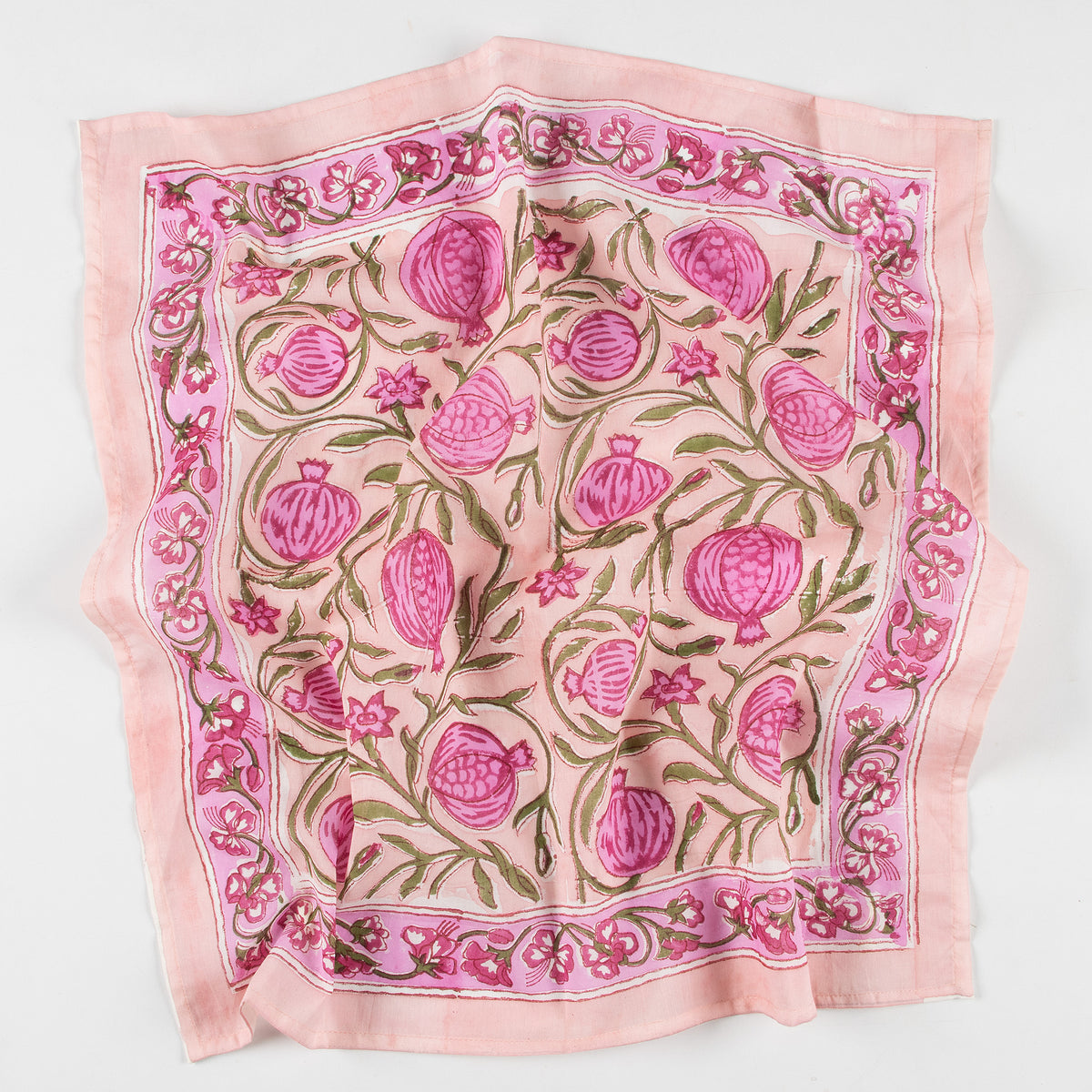 Pink Floral Printed Bandana For Ladies