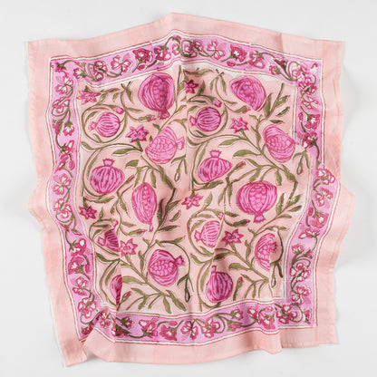 Pink Floral Printed Bandana For Ladies