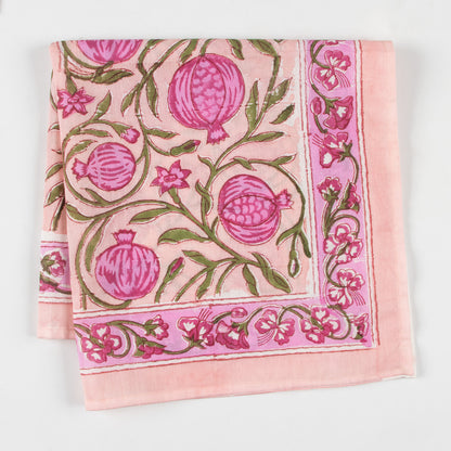 Pink Floral Printed Bandana For Ladies
