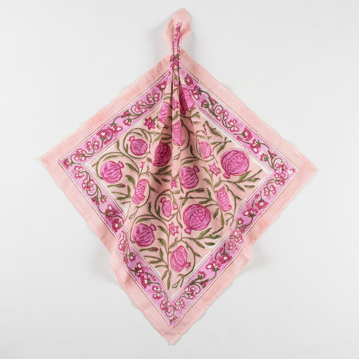 Pink Floral Printed Bandana For Ladies