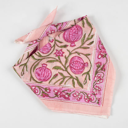 Pink Floral Printed Bandana For Ladies