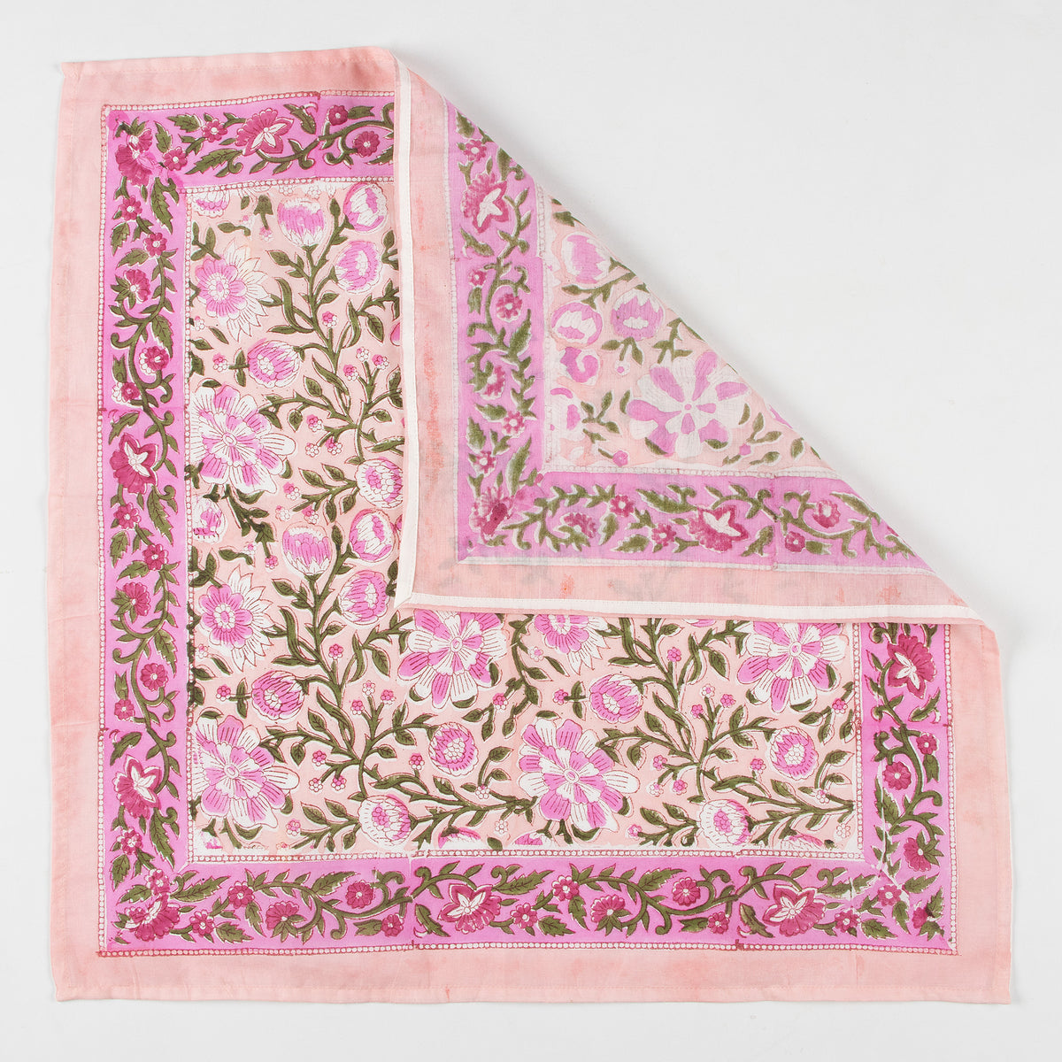 New Collection Floral Printed Pink Cotton Bandana For Men and Women