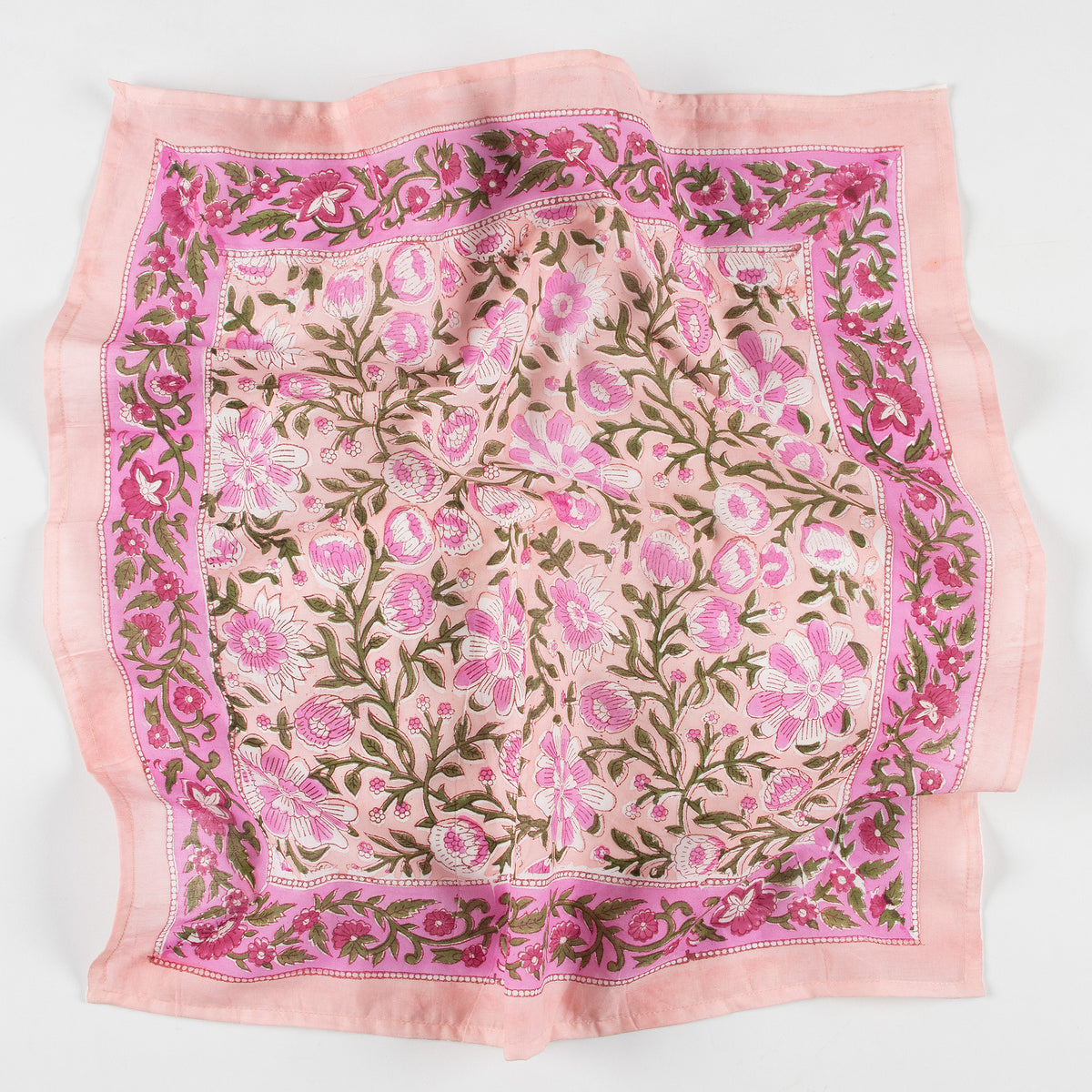 New Collection Floral Printed Pink Cotton Bandana For Men and Women