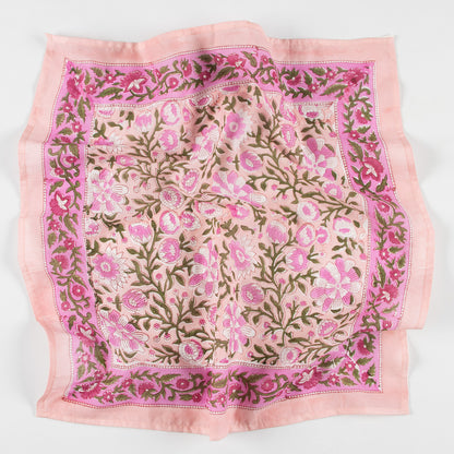 New Collection Floral Printed Pink Cotton Bandana For Men and Women