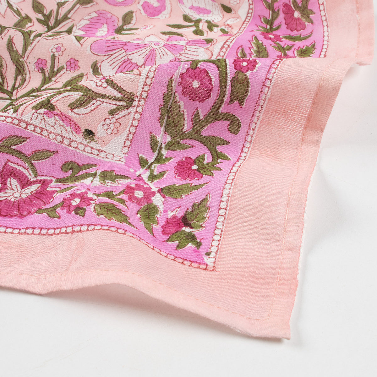 New Collection Floral Printed Pink Cotton Bandana For Men and Women