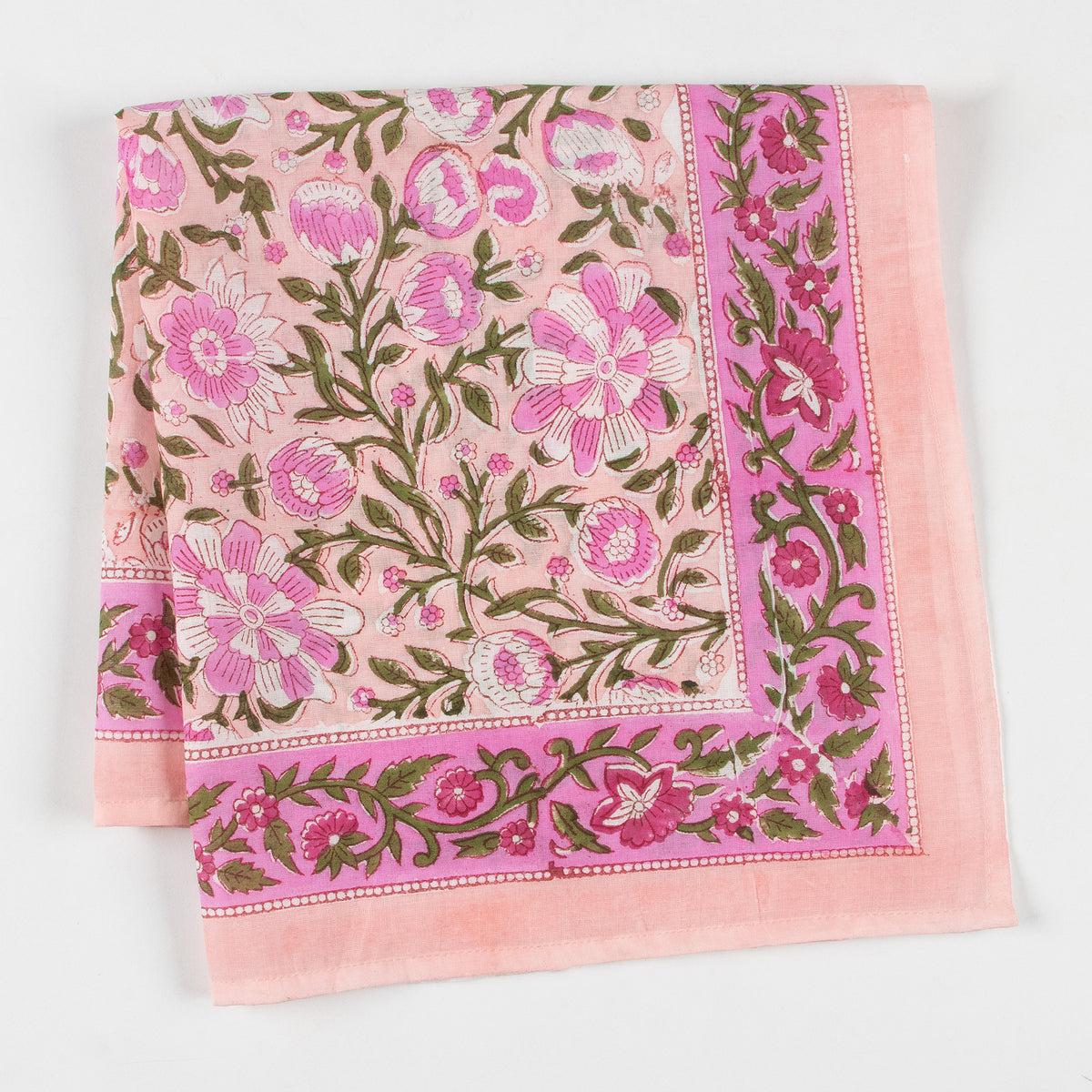New Collection Floral Printed Pink Cotton Bandana For Men and Women