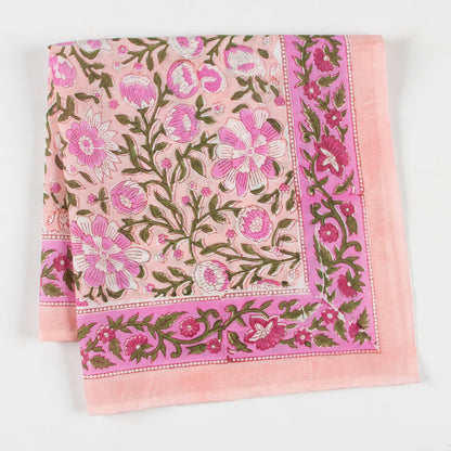 New Collection Floral Printed Pink Cotton Bandana For Men and Women