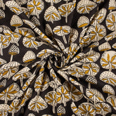 Bagru Cotton Black Masrom Printed Fabric by Yard