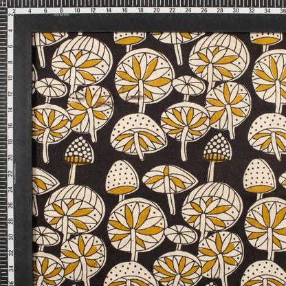 Bagru Cotton Black Masrom Printed Fabric by Yard
