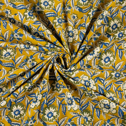 Bagru Hand Block Printed Sewing Cotton Fabric