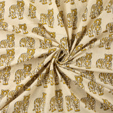 Bagru Organic Tiger Hand Block Printed Fabric