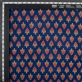Beautiful Hand Block Ajrakh Floral Print Fabric