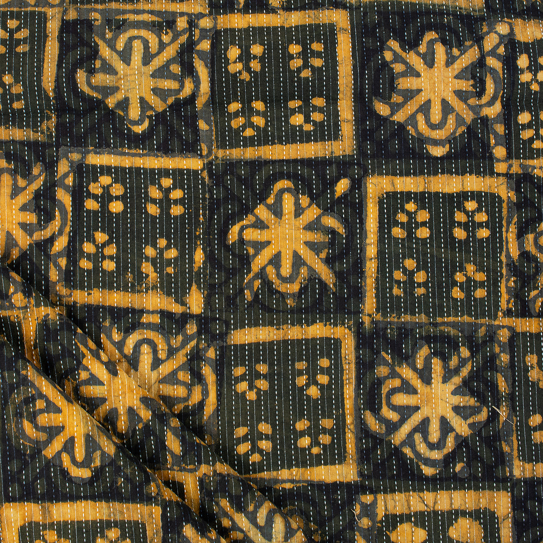 Best Dabu Soft Cotton Hand Block Printed Kantha Fabric