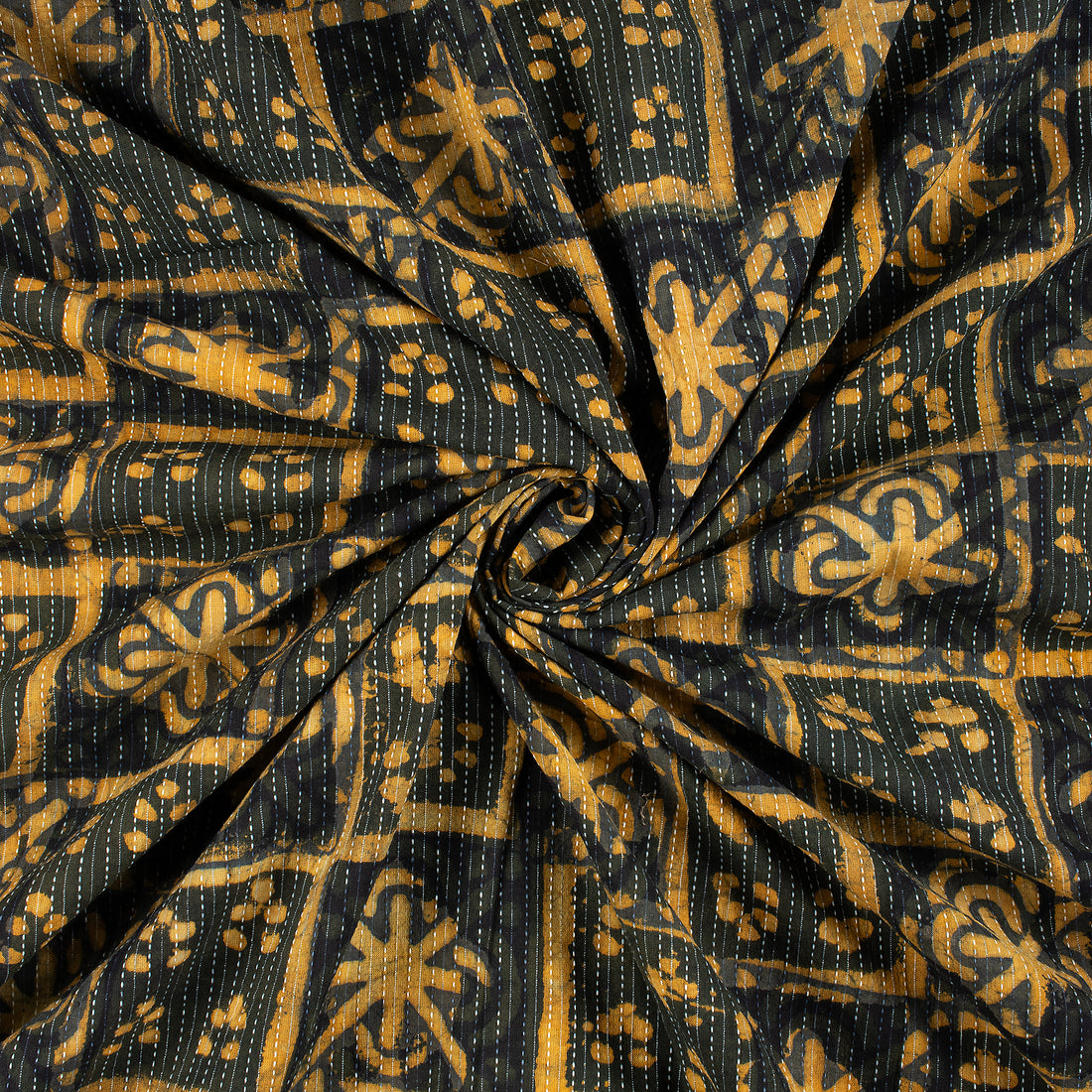 Best Dabu Soft Cotton Hand Block Printed Kantha Fabric