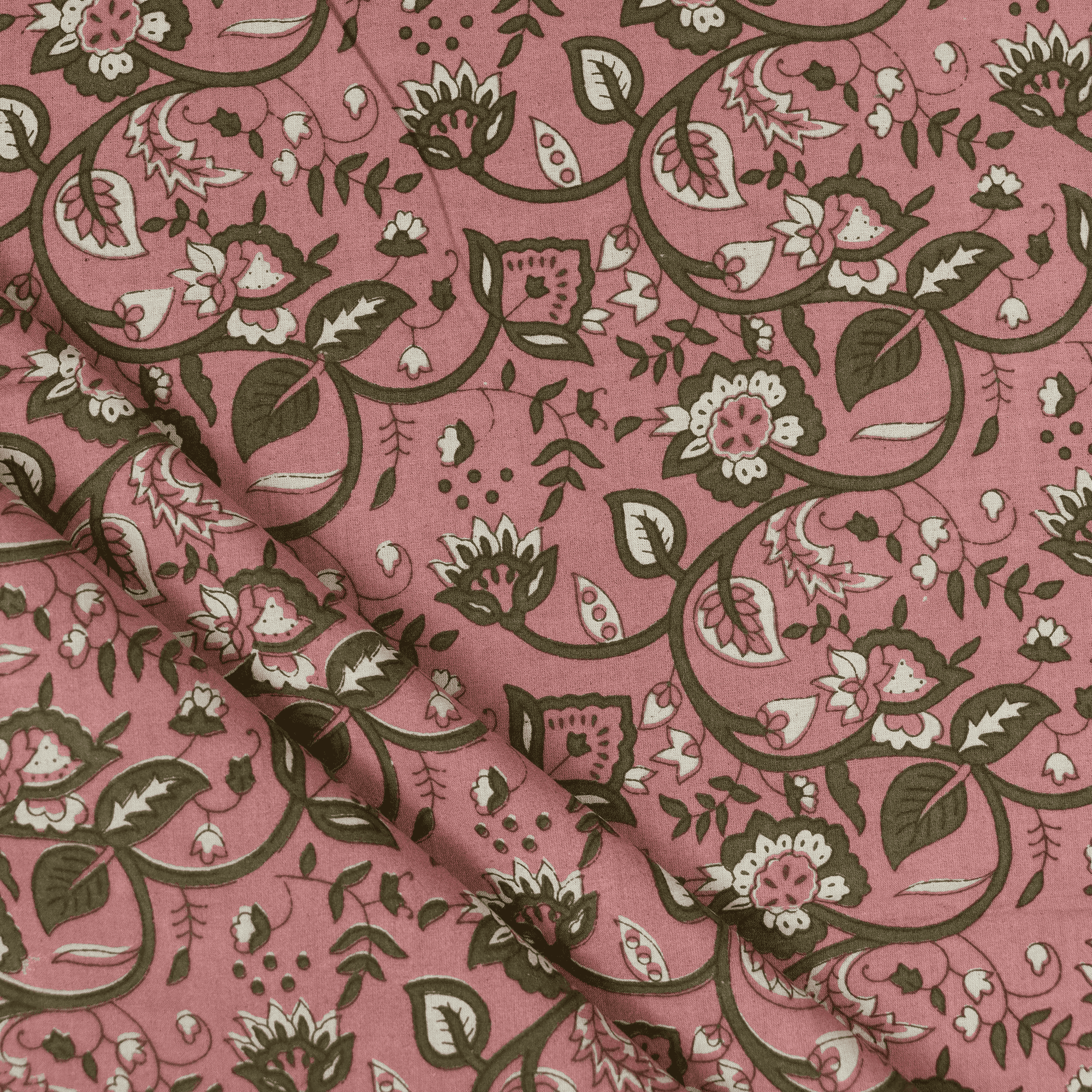 Best Floral Indian Hand Block Print Dabu Fabric