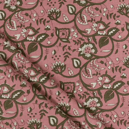 Best Floral Indian Hand Block Print Dabu Fabric