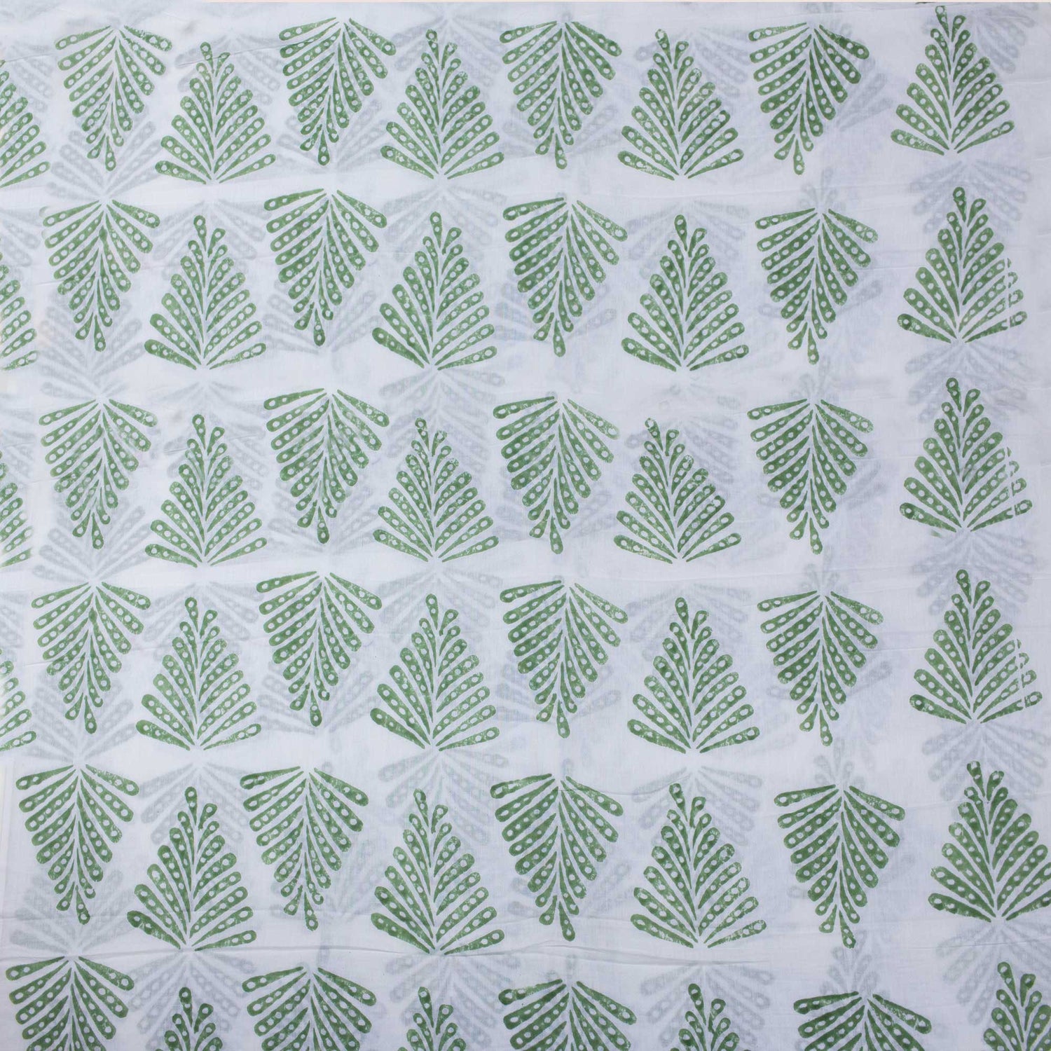 Best Premium Green leaf Hand Block Print Fabric
