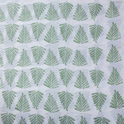Best Premium Green leaf Hand Block Print Fabric