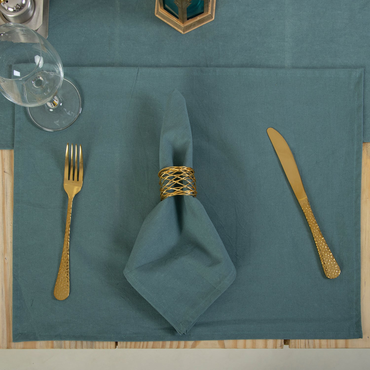 Best Solid Blue Cotton Summer Table Runner