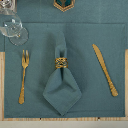 Best Solid Blue Cotton Summer Table Runner