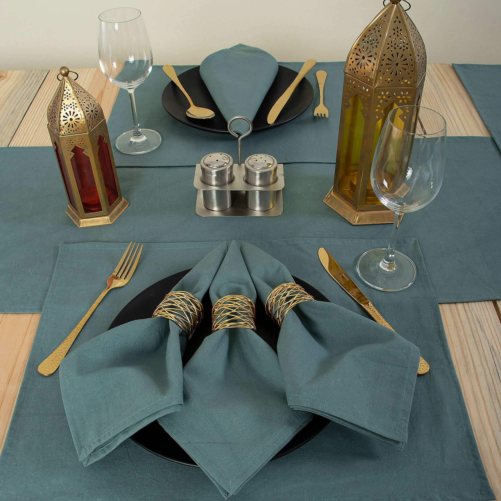Best Solid Blue Cotton Summer Table Runner