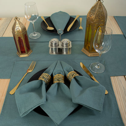 Best Solid Blue Cotton Summer Table Runner