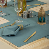 Best Solid Blue Cotton Summer Table Runner