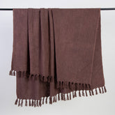 Best Solid Brown Cotton Throw Blanket