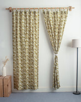 Bird Block Printed Cotton Drapes for Bedroom