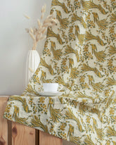 Bird Block Printed Cotton Drapes for Bedroom