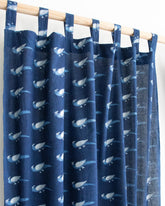 Bird Hand Block Printed Pure Cotton Curtains Online