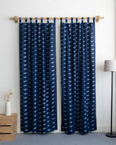 Bird Hand Block Printed Pure Cotton Curtains Online